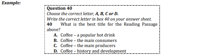 dạng bài Choose a Title