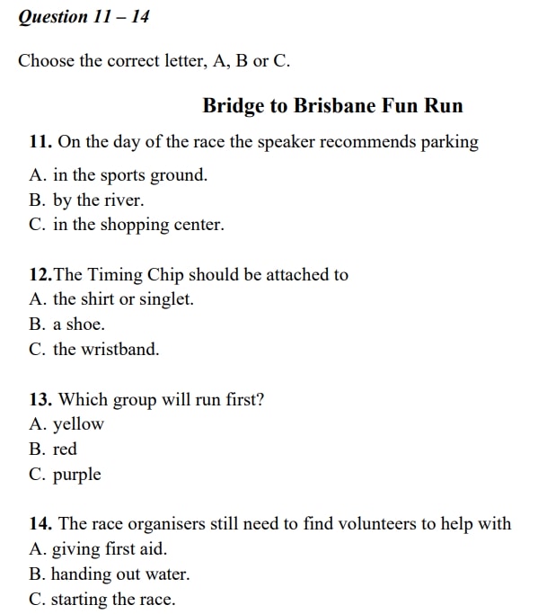Dạng bài Multiple Choice - các dạng bài listening IELTS