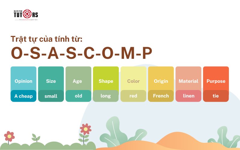 trật tự của tính từ trong tiếng anh 4