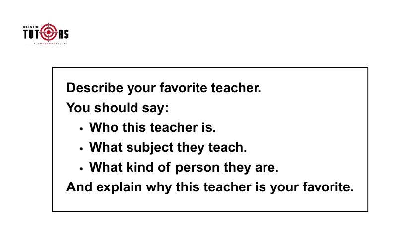 Describe your favorite teacher sample itts 1