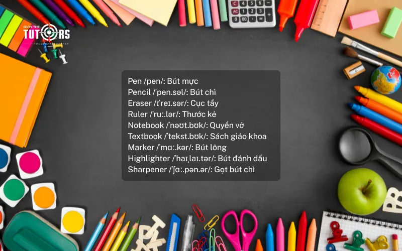 Từ vựng tiếng Anh chủ đề trường học 4