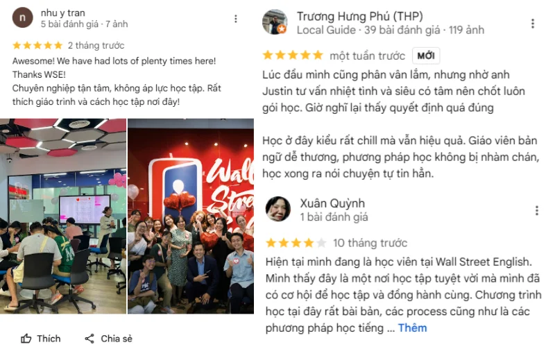 review wall street english trên googlemaps 13-06-25