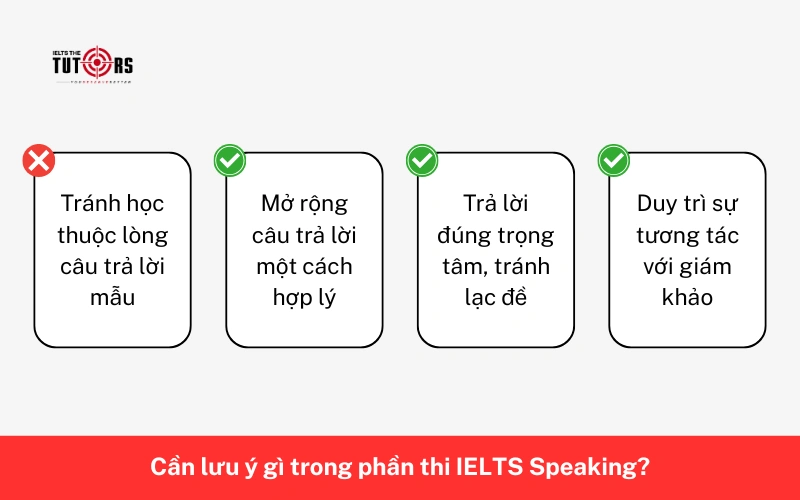 Cần lưu ý gì trong phần thi IELTS Speaking 2
