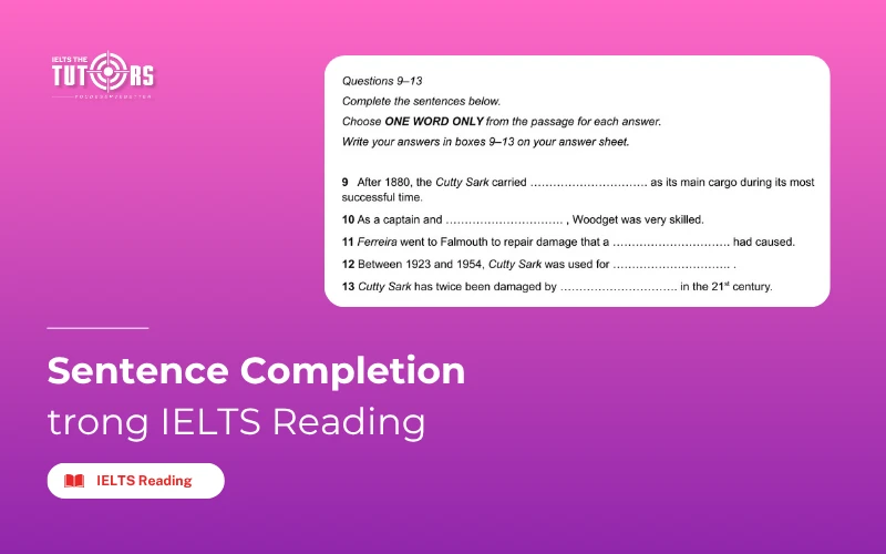 Sentence Completion IELTS Reading thumbnail