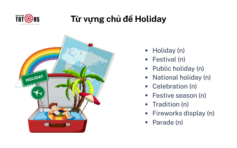 Từ vựng IELTS Speaking theo chủ đề Holiday 3