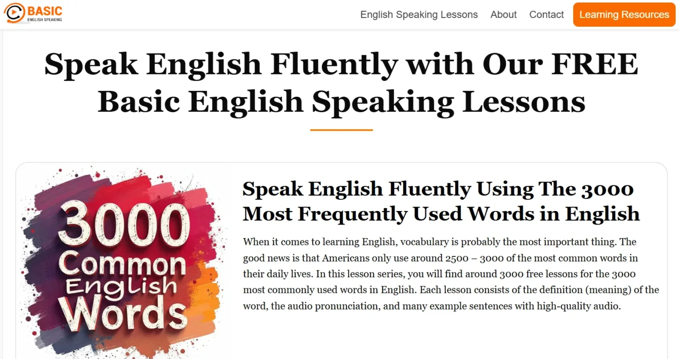 basic english speaking itts 6