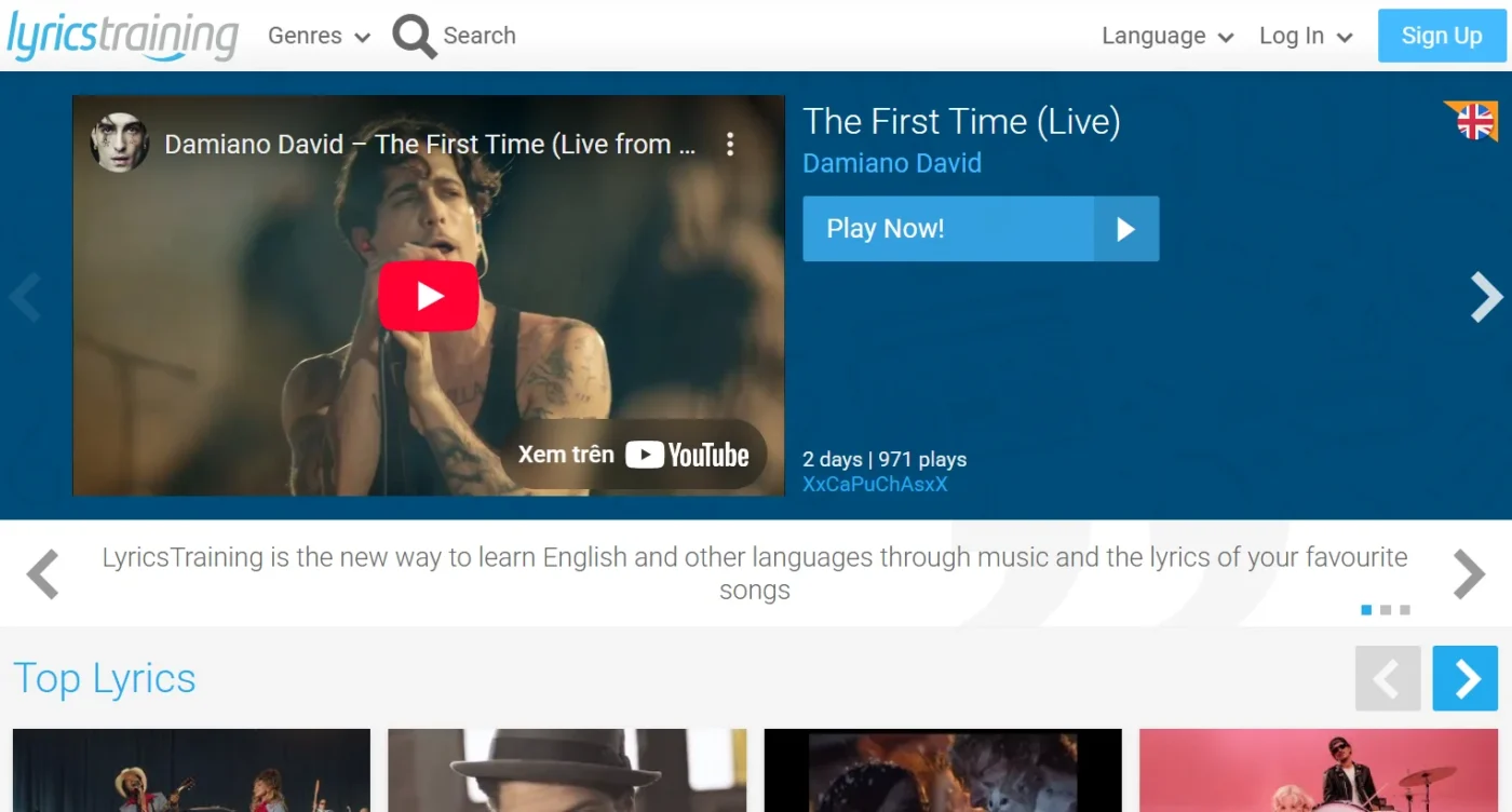 lyrics training website itts 6