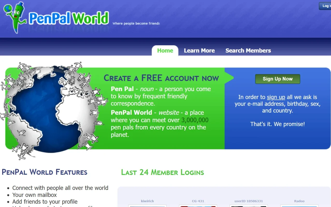 penpalworld website itts3