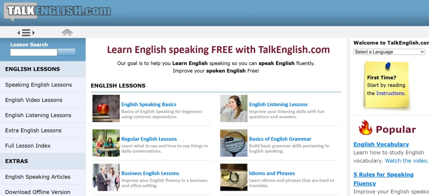 talk english website itts 7