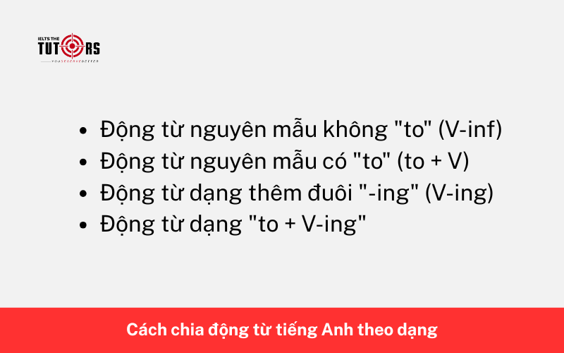 Cách chia động từ tiếng Anh theo dạng 3
