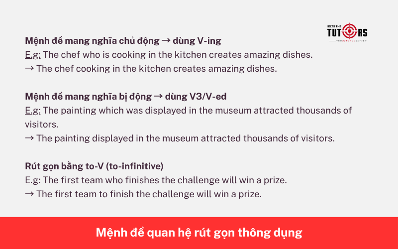 Mệnh đề quan hệ rút gọn thông dụng 4