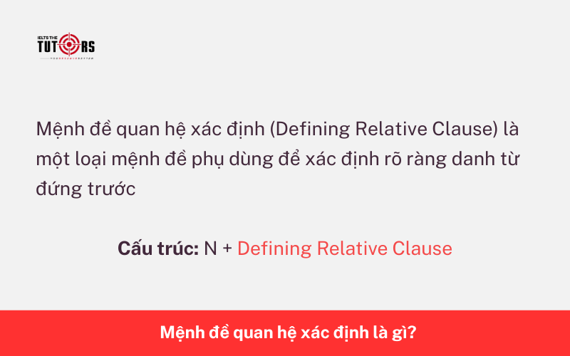 Mệnh đề quan hệ xác định là gì 2