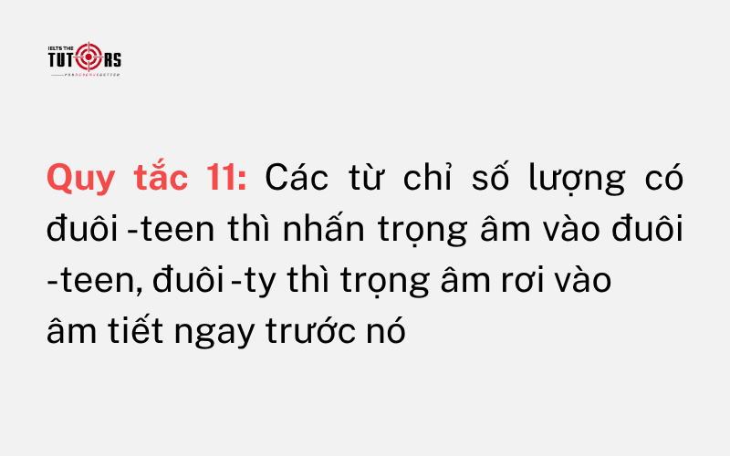 Quy tắc đánh trọng âm tiếng Anh 11