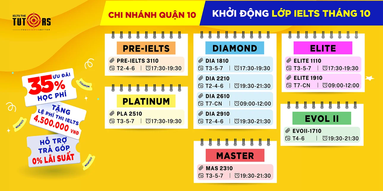 lịch khai giảng IELTS The Tutors tháng 10 - Q10 - 23092503