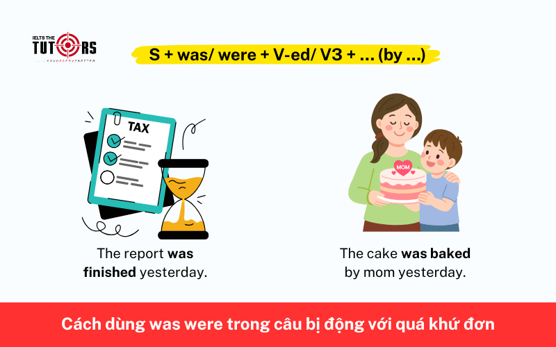 Cách dùng was were trong câu bị động với quá khứ đơn 