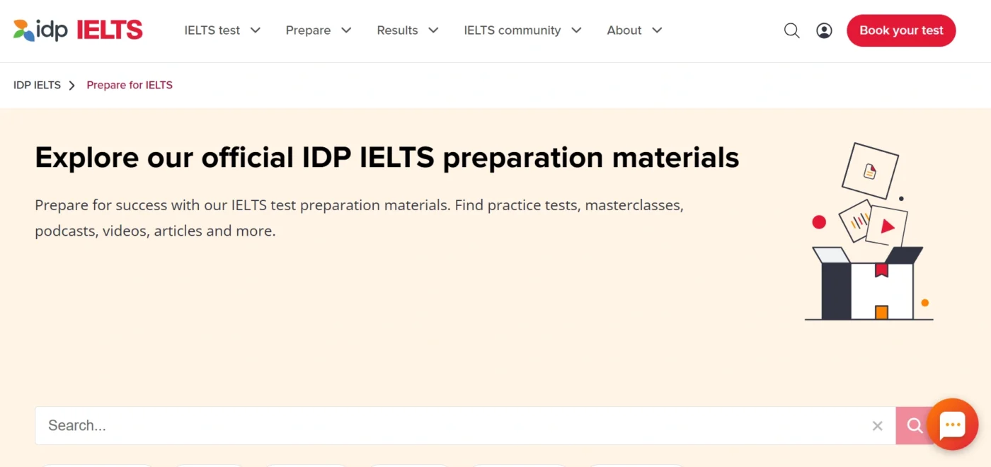 trang web học ielts online miễn phí IDP 1610