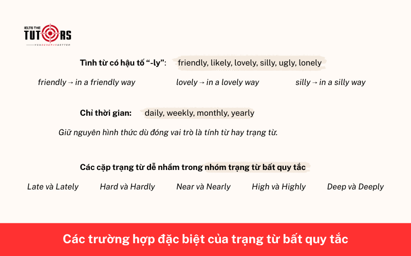 Các trường hợp đặc biệt của trạng từ bất quy tắc 26112502