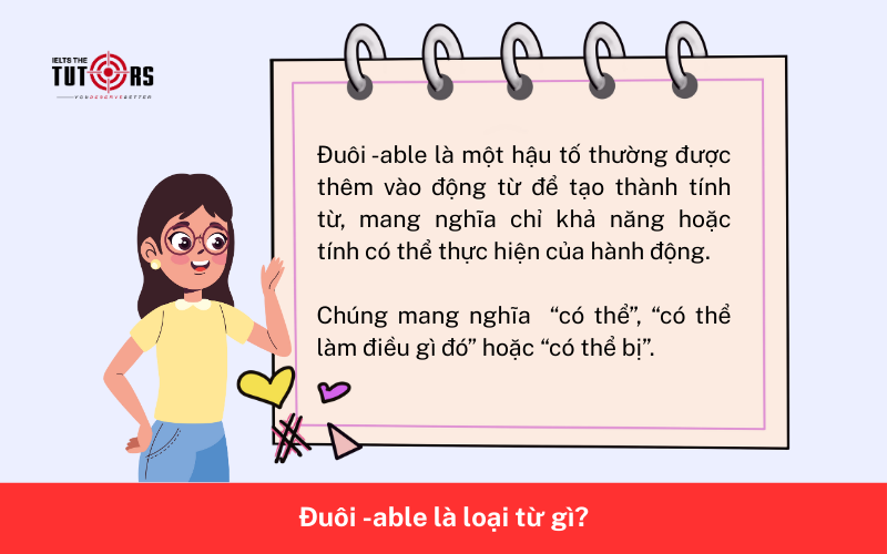 Đuôi -able là loại từ gì 