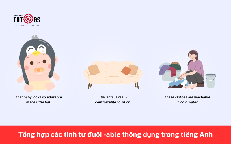 các tính từ đuôi -able thông dụng