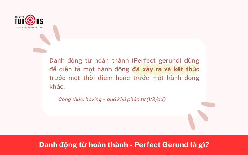 Danh động từ hoàn thành - Perfect Gerund là gì