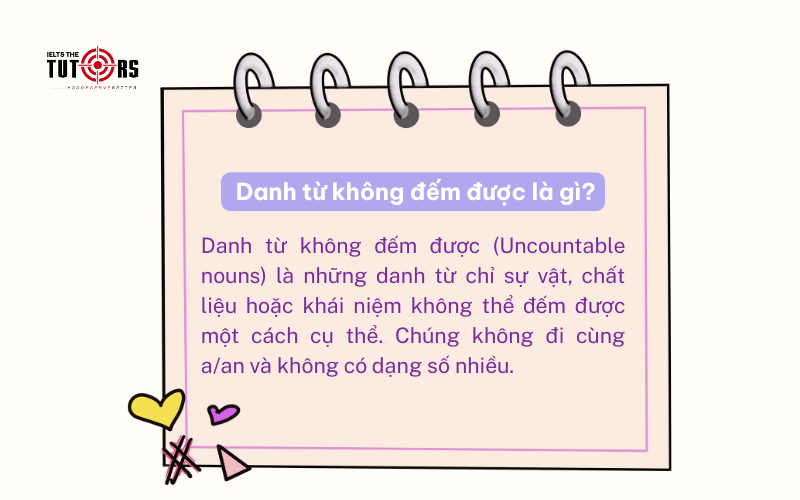 Danh từ không đếm được là gì