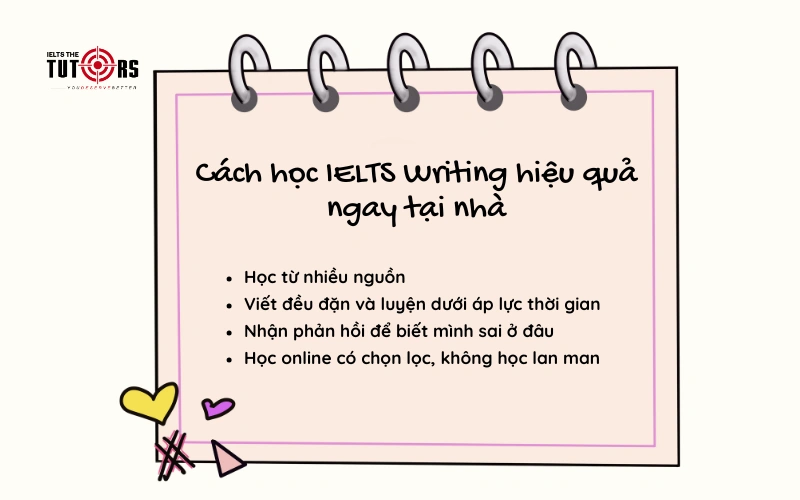 Cách học IELTS Writing hiệu quả ngay tại nhà
