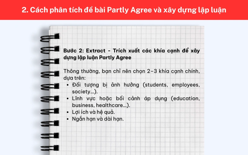 Cách phân tích đề bài Partly Agree 