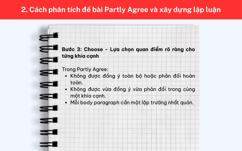Cách phân tích đề bài Partly Agree