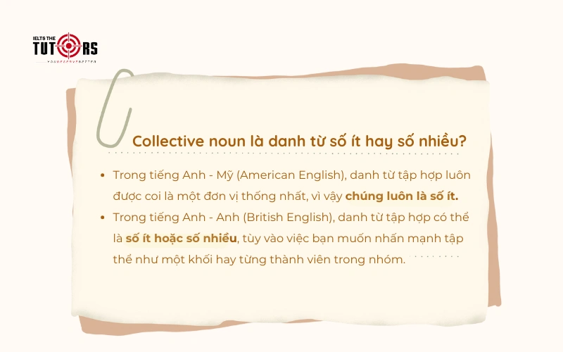 Collective noun là danh từ số ít hay số nhiều