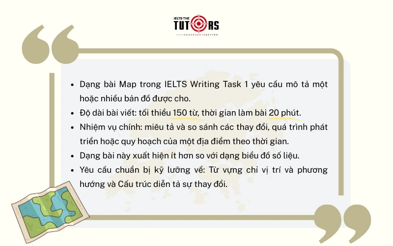 Map trong IELTS Writing task 1 là gì
