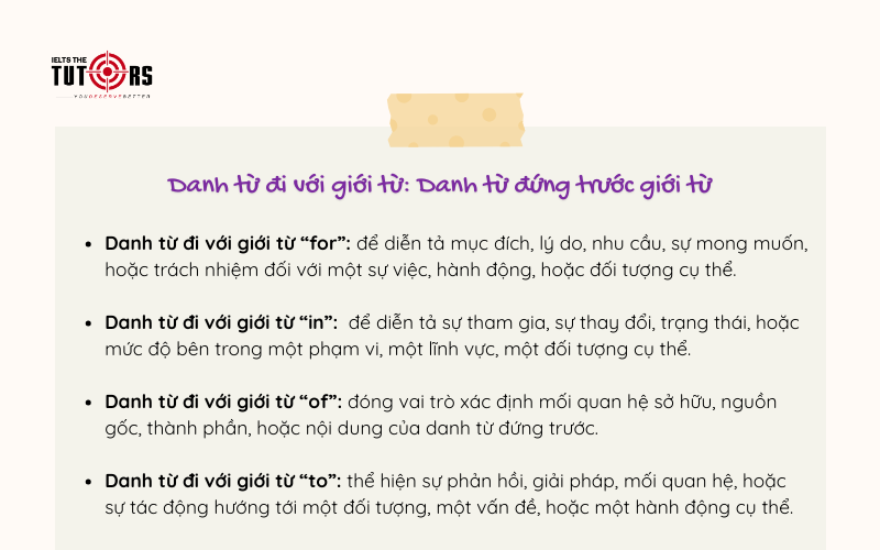 Tổng hợp danh từ đừng trước giới từ 09012602