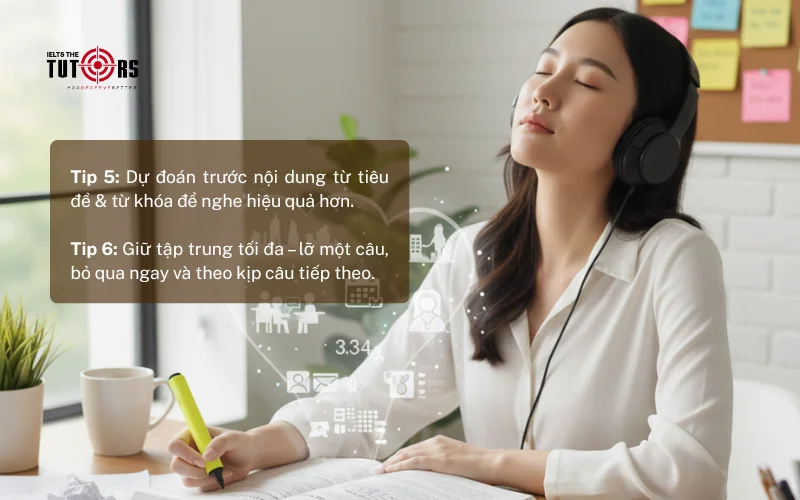 Các tips làm IELTS Listening hiệu quả