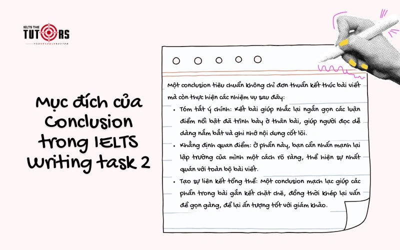 Mục đích của Conclusion trong IELTS Writing task 2