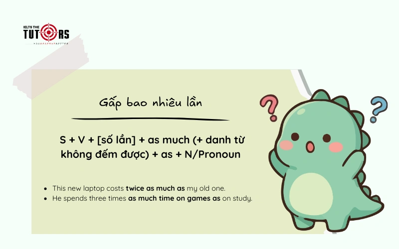 as much as thể hiện gấp bao nhiêu lần