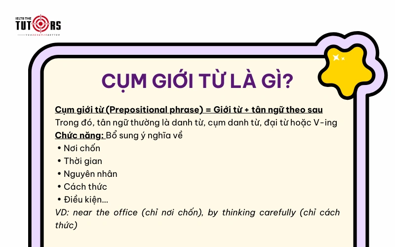 Cụm giới từ là gì