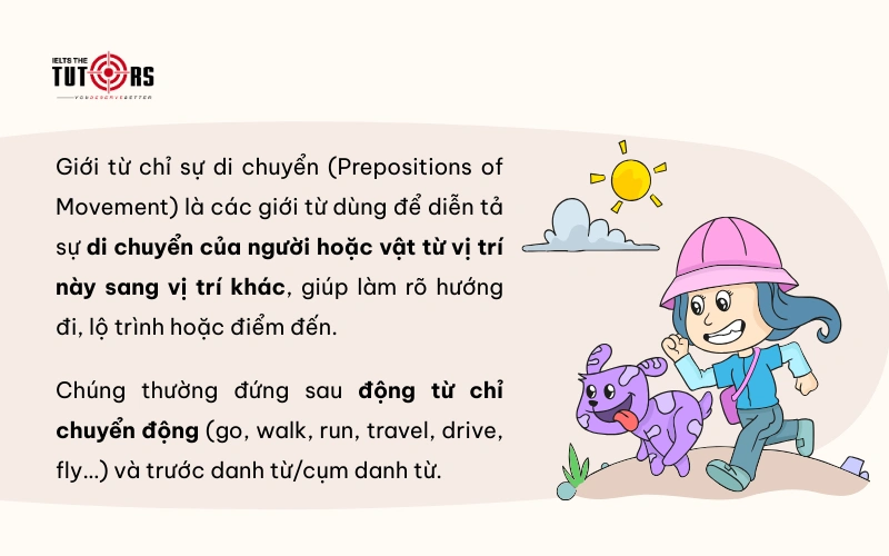 Giới từ chỉ sự di chuyển là gì