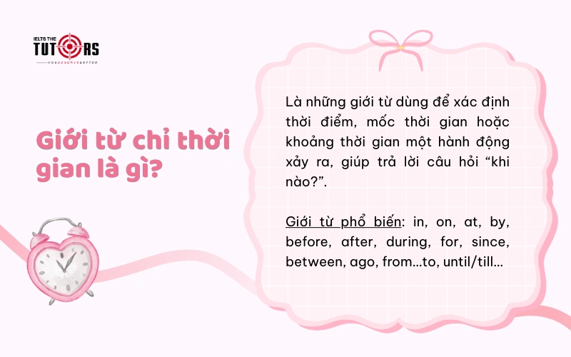 Giới từ chỉ thời gian là gì