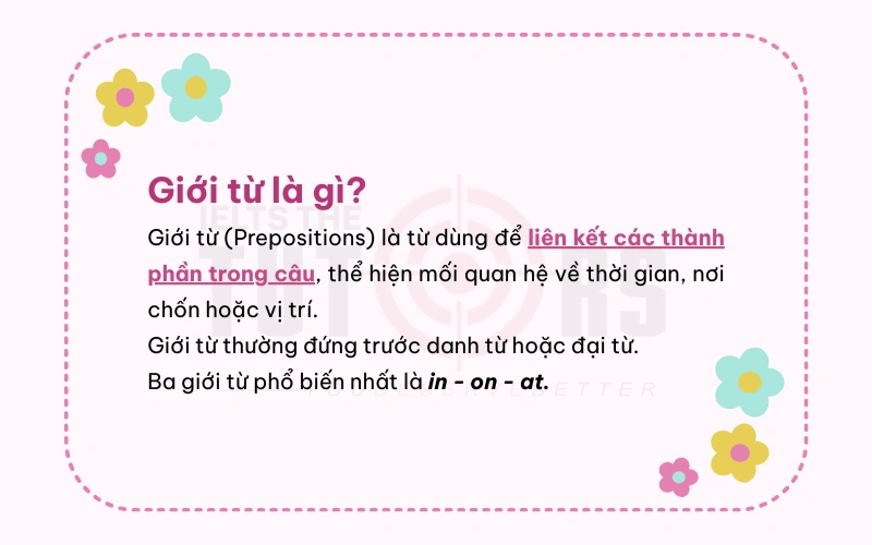 Giới từ là gì