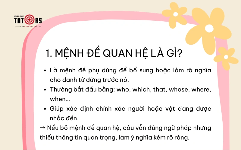 Mệnh đề quan hệ là gì