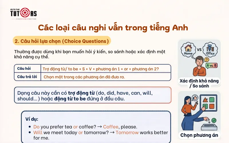 Câu hỏi lựa chọn (Choice Questions)