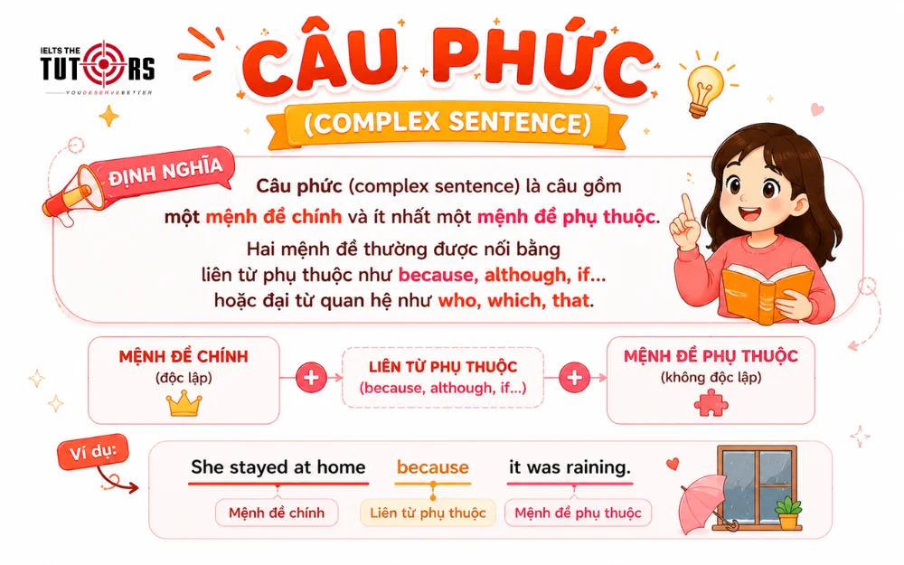 Câu phức trong tiếng Anh là gì