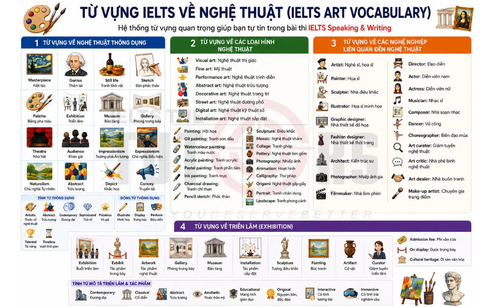 Từ vựng IELTS về nghệ thuật (IELTS Art Vocabulary) 130526