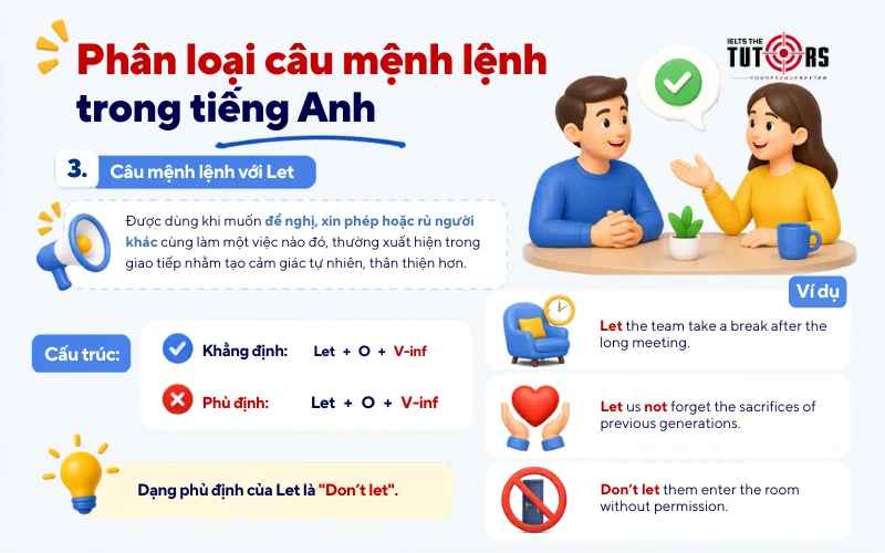 Câu mệnh lệnh với Let