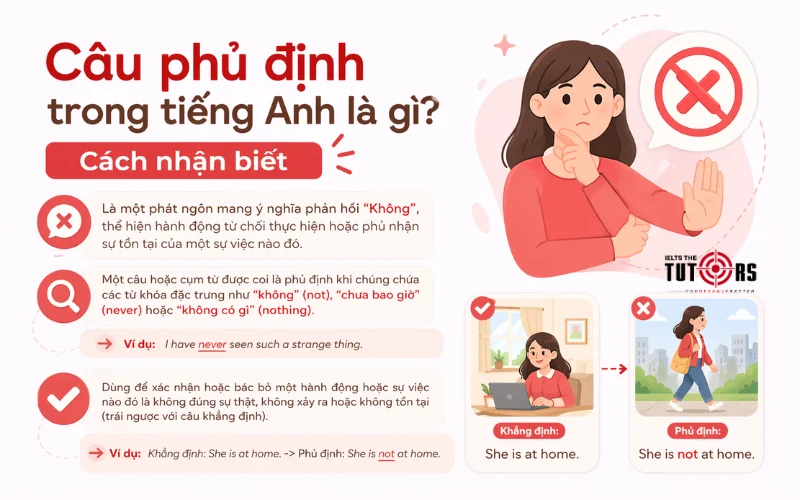 Câu phủ định trong tiếng Anh là gì