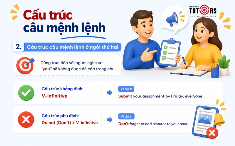 Cấu trúc câu mệnh lệnh ở ngôi thứ hai
