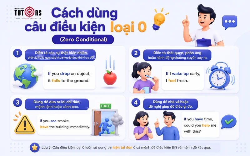 cách dùng câu điều kiện loại 0 trong tiếng Anh