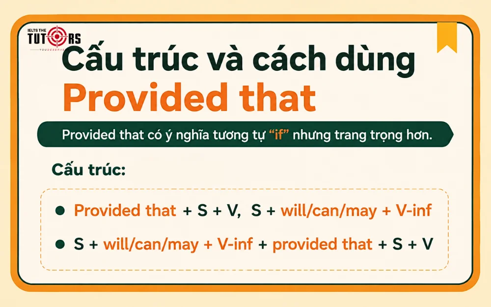 cấu trúc và cách dùng provided that
