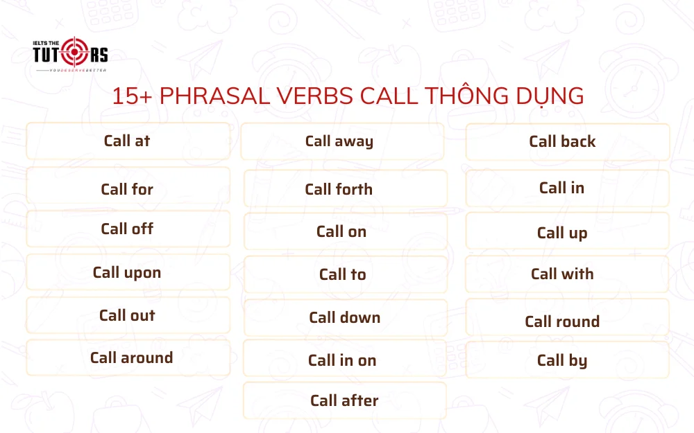 tổng hợp phrasal verbs call thông dụng