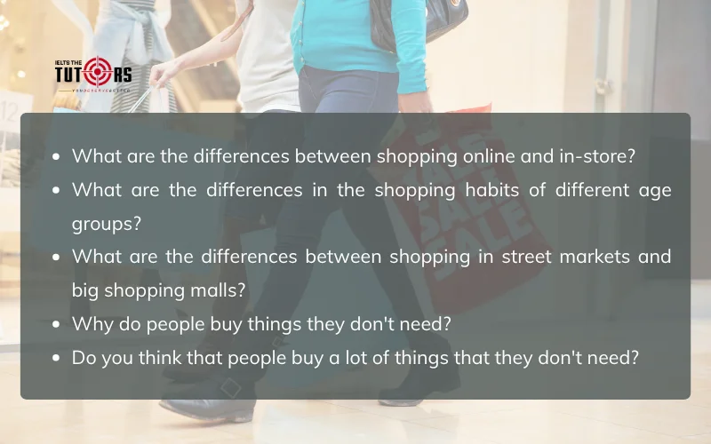 IELTS Speaking topic Shopping part 3 question