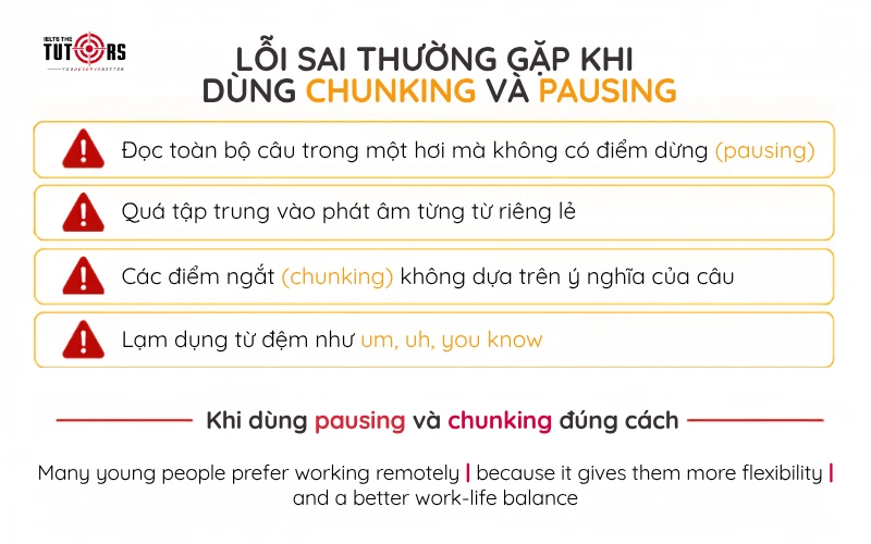 Những lỗi sai thường gặp khi Chunking và Pausing